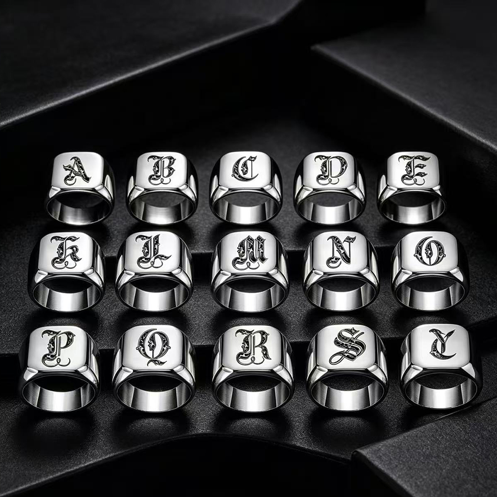 Personalised Initial Engrave A – обзор и цена Mens Signet Ring