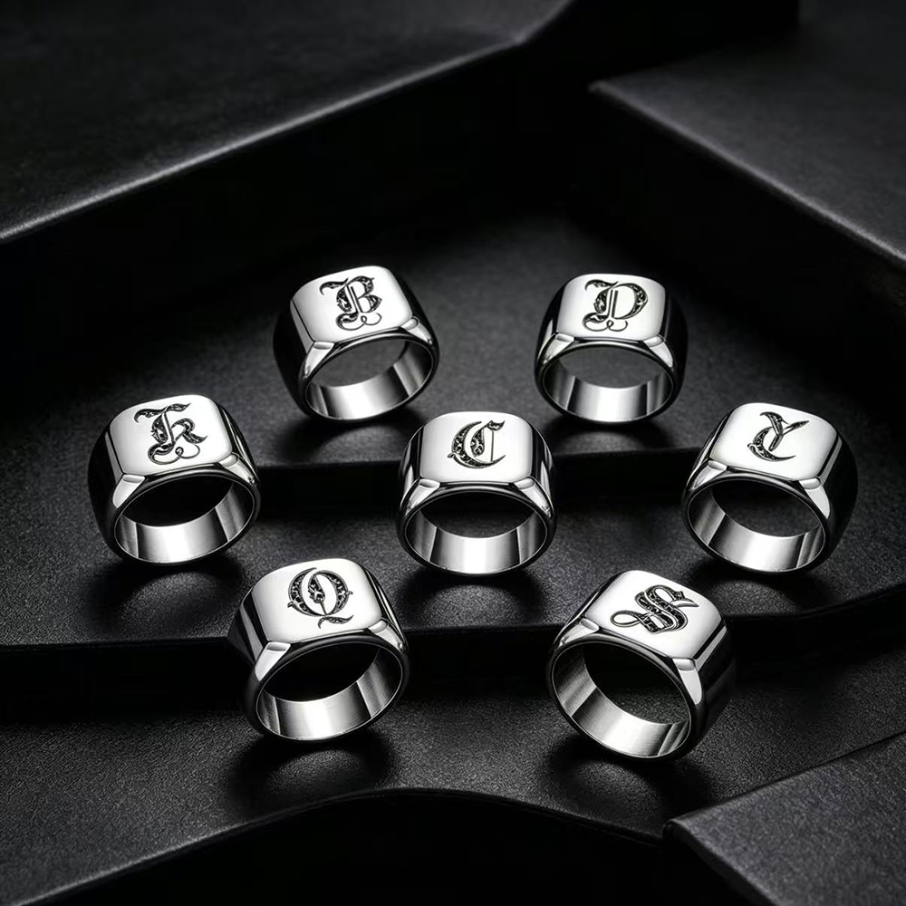 Personalised Initial Engrave A – обзор и цена Mens Signet Ring