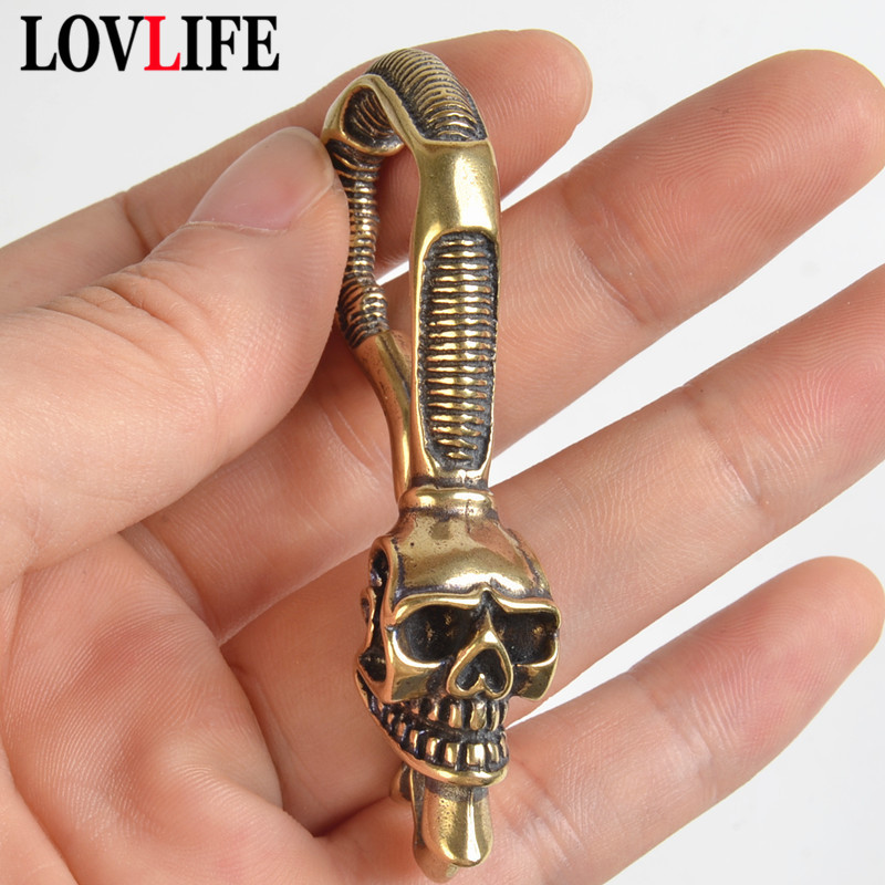 Solid Brass Keychain Skull Hea – обзор и цена Gothic Skull Ring