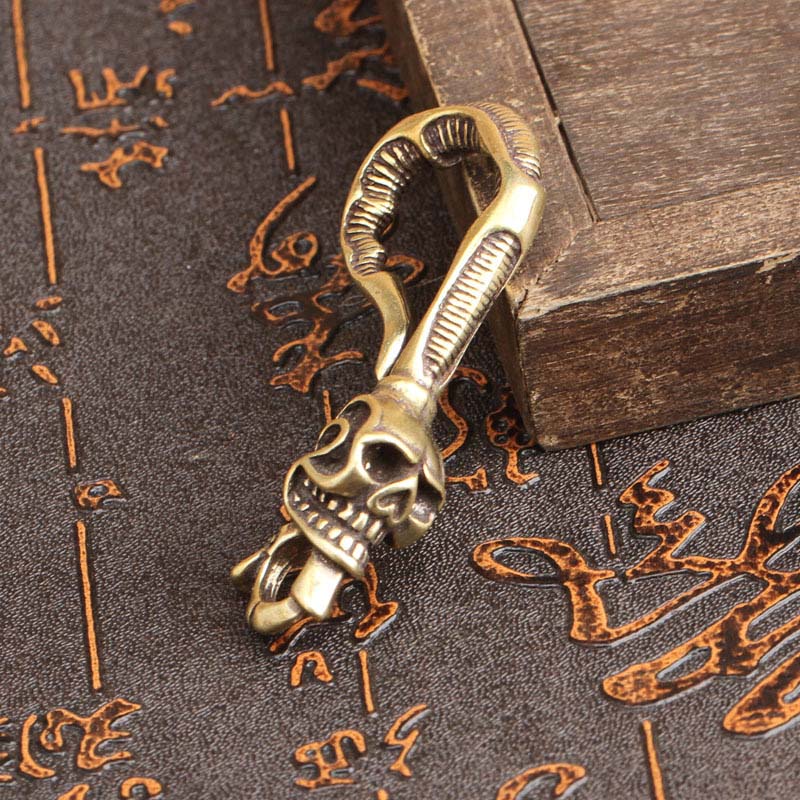 Solid Brass Keychain Skull Hea – обзор и цена Gothic Skull Ring