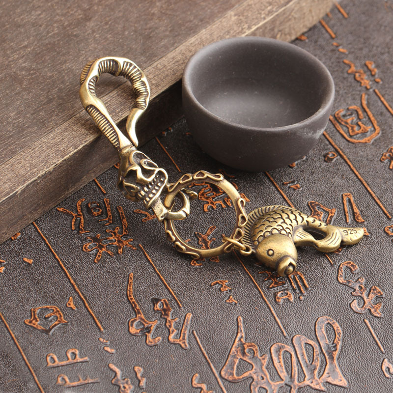 Solid Brass Keychain Skull Hea – обзор и цена Gothic Skull Ring