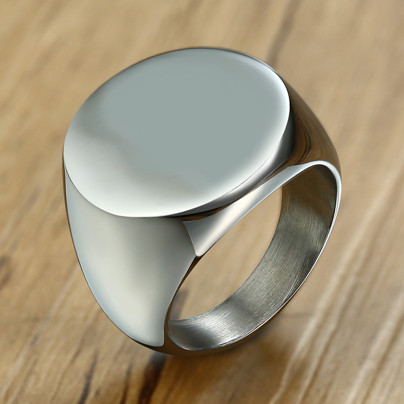 Vnox Stylish Pattern Font Init – обзор и цена Mens Signet Ring